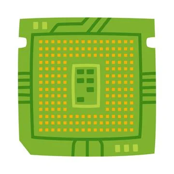 CPU Socket or CPU Slot as Personal Computer Accessory and Component for Repair Illustrazione stock