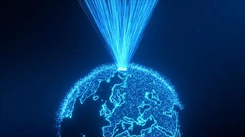 CPU technology background. 3D illustration A powerful processor on the planet イラスト素材