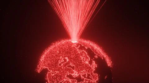 CPU technology background. 3D illustration A powerful processor on the planet 스톡 일러스트