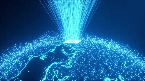 CPU technology background. 3d visualization A powerful processor on the planet Stock Footage 151164871