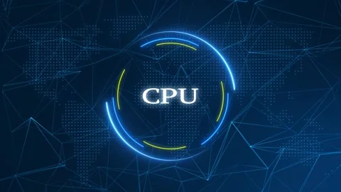 CPU Text Effect Technology Background Stock Footage 262598786
