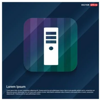 CPU Tower Icon Illustrazione stock