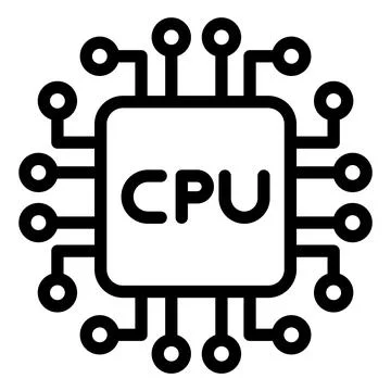 Cpu Vector Icon Design Illustration Stock Illustration