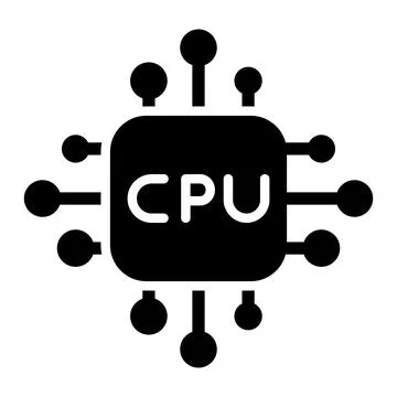Cpu Vector Icon Design Illustration Stock Illustration