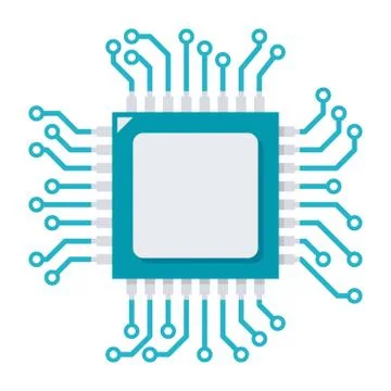 CPU Vector Icon Stock Illustration