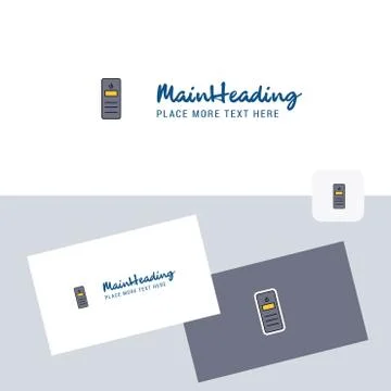 CPU  vector logotype with business card template. Elegant corporate identity. Stock Illustration