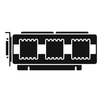 Cpu video card icon simple vector. Gpu fan Stock Illustration