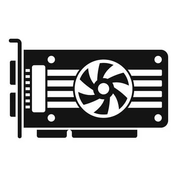 Cpu video card icon simple vector. Computer gpu Illustrazione stock