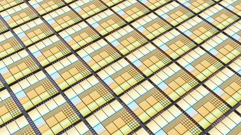 CPU wafer technology,central processing unit,working processing technology,Wa Illustrazione stock