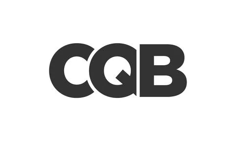 CQB logo design template with strong and modern bold text. Initial based ve.. イラスト素材