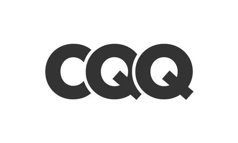 CQQ logo design template with strong and modern bold text. Initial based ve.. 스톡 일러스트