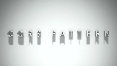 Cqrs pattern 3D title animation white text on a white background Stock Footage 299757919