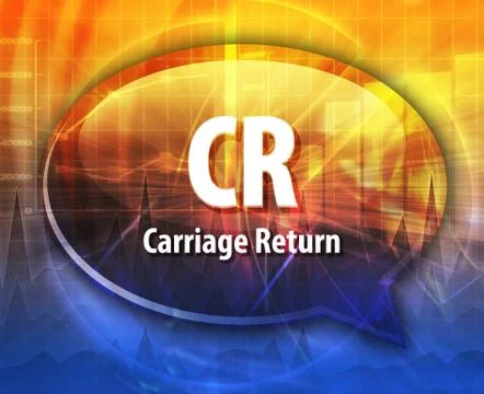 CR acronym definition speech bubble illustration Stock Illustration