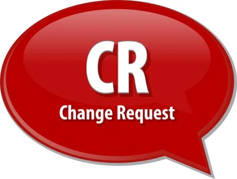 CR acronym word speech bubble illustration Stock Illustration