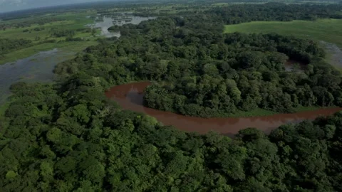 CR Fly Over River Bend2 Stock Footage 256685728