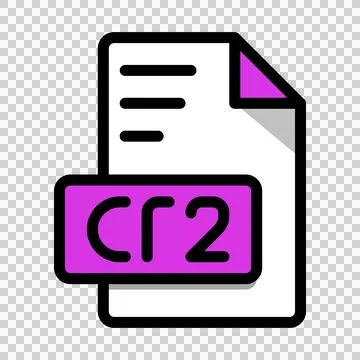 Cr2 File Format Icon. type file Editable Bold Outline With Color Fill Design  イラスト素材