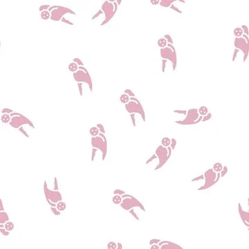 Crab allergy glyph vector seamless pattern flat Stock Illustration