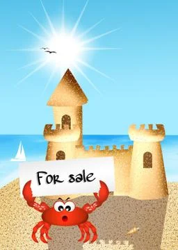 Crab on the beach Stock-Illustration