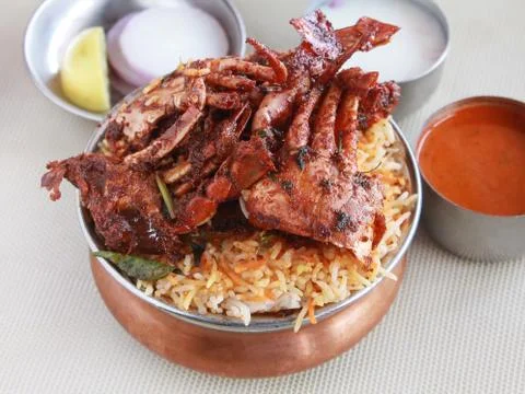 Crab biryani Stock Photos