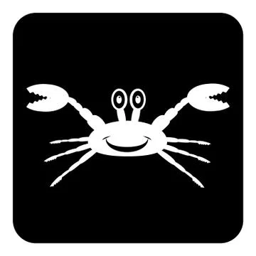 Crab button Stock Illustration