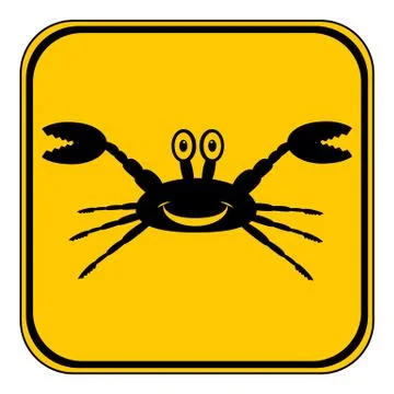 Crab button. Stock Illustration