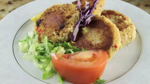 Crab Cakes Loop Stock Footage 10724316
