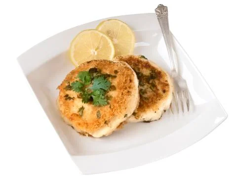 Crab cakes Stock Photos