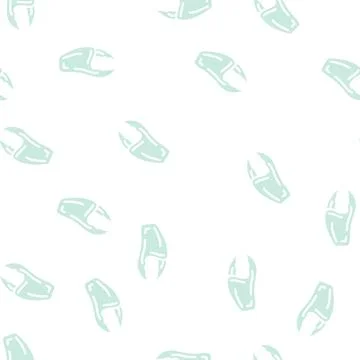 Crab claw glyph vector seamless pattern Stockillustratie
