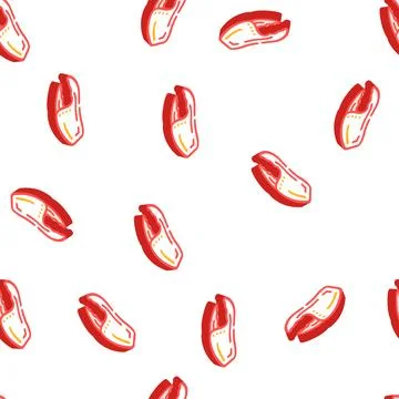 Crab claw isometric icon seamless pattern Illustrazione stock
