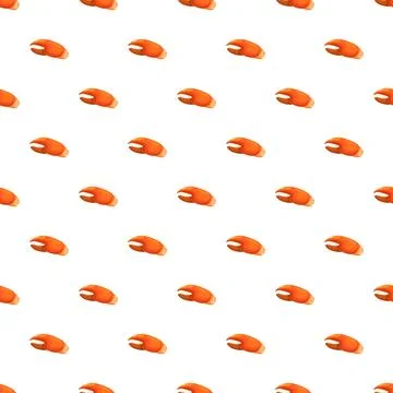 Crab claw pattern forming a seamless nautical seafood background Stock Illustration