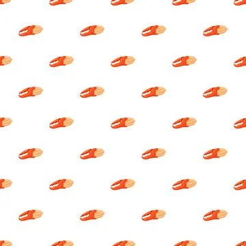 Crab claw seamless pattern for marine food design Stock Illustration