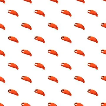 Crab claw seamless pattern for seafood background Stock Illustration