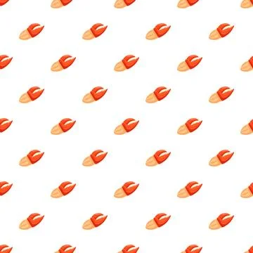 Crab claw seamless pattern for seafood background design Illustrazione stock
