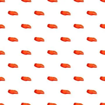 Crab claw seamless pattern on white background Illustrazione stock