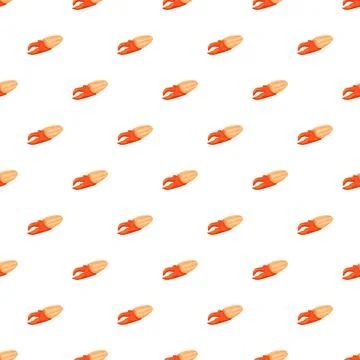 Crab claw seamless repeating pattern on white Stock Illustration