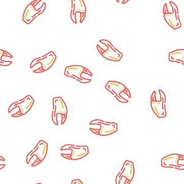 Crab claw vector seamless pattern Stockillustratie