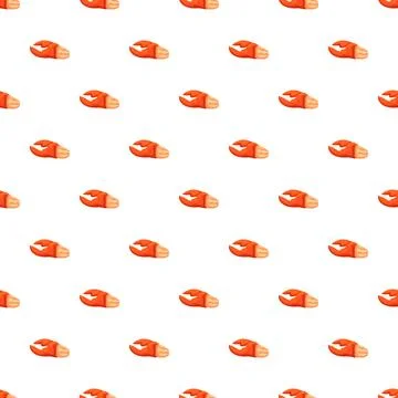 Crab claws featuring a repeating seafood pattern Stock Illustration