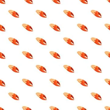 Crab claws seamless pattern on white background Stock Illustration