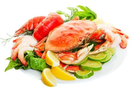 Crab dinner Stock Photos