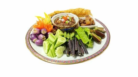 Crab egg chili paste on white. Stock Photos