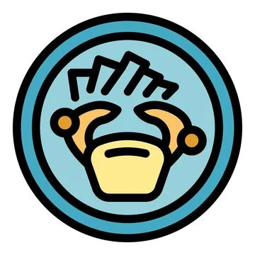 Crab food icon vector flat Stock Illustration