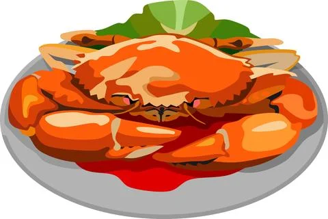 Crab Food Stock Illustration