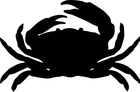 Crab icon on white background Stock Illustration