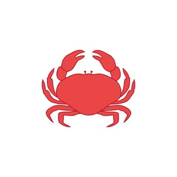 Crab isolated on white background. Vector eps 10. crab vector Stock Illustration
