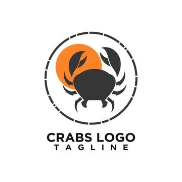 Crab logo Illustrazione stock