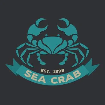 Crab logo vector Stock Illustration