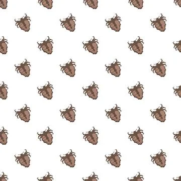 Crab louse seamless pattern vector illustration Illustrazione stock