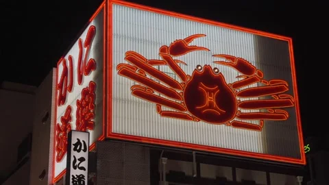 Crab neon lights Stock Footage 231440064