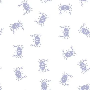 Crab ocean glyph seamless pattern 스톡 일러스트