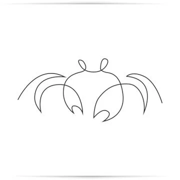 Crab one line Stock Illustration